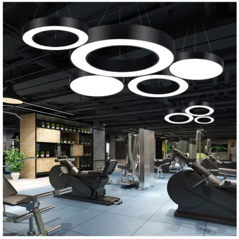 Creative Hexagonal Led Lamps Office Chandelier Round Simple Y-shaped splicing Special-Shaped Chandelier Gym Office Light