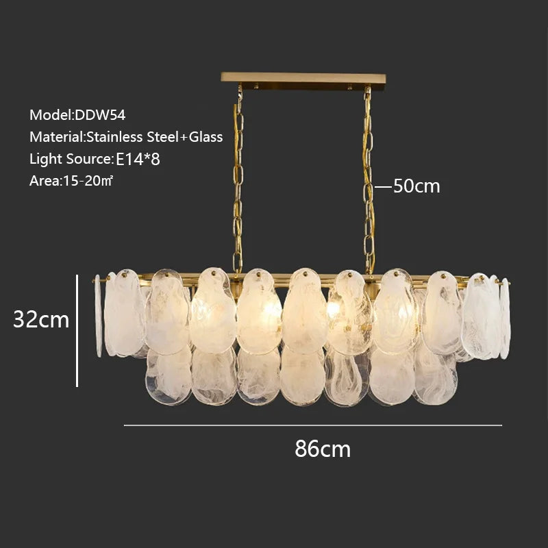Cream Style Chandelier Lighting Fixtures Furniture Luxurious Living Room Decoration Glass Cloud Chandelier Simple And Modern
