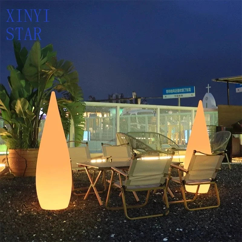 Water Drop Solar Outdoor Camping Lantern for Sunset Ambience Decoration Windproof Portable Camp Light for Tent Yard Garden