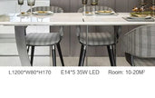 2026 Pendant Light For Bedroom Living Room Kitchen Dining Table Bar Home Decor Modern LED Glass Tile Suspension Lamp Smoke Gray