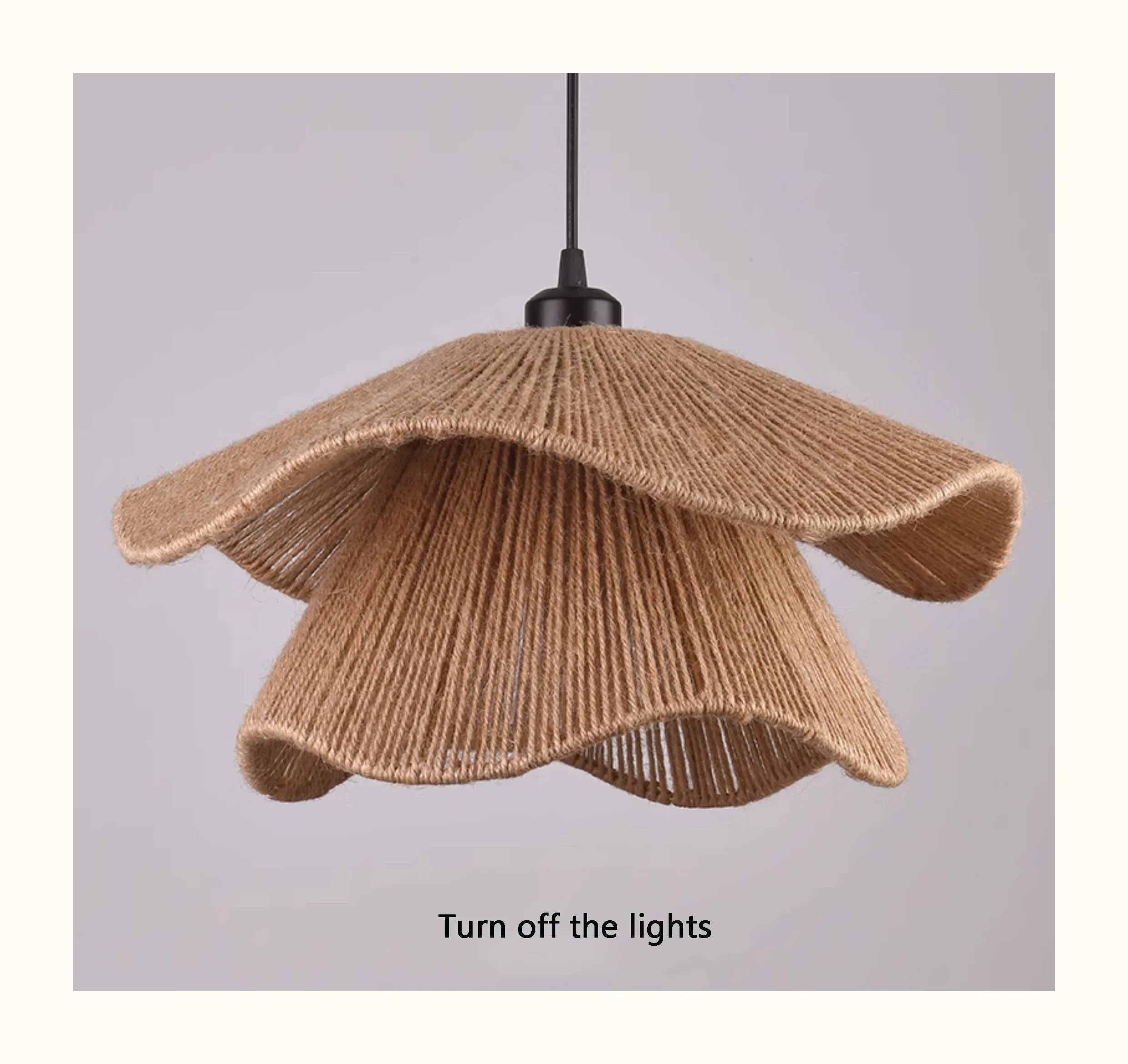 2025 Handmade Woven Restaurant Pendant Light Hemp Rope Light Bedroom Light Restaurant Japanese Style Room Decoration Pendant Lig