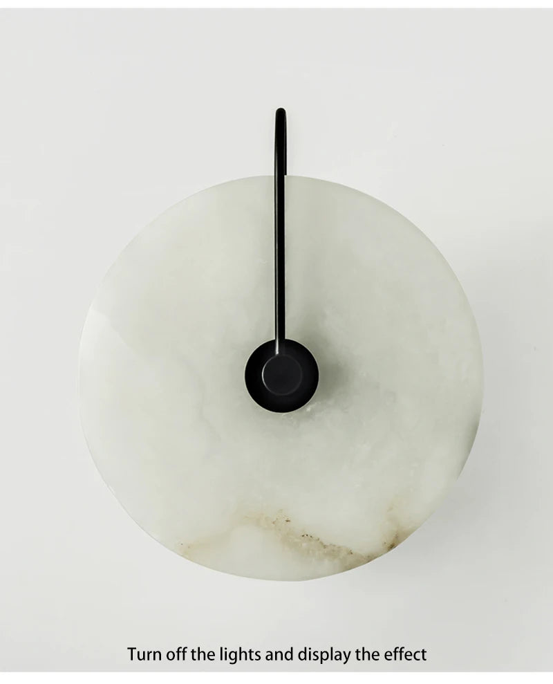 Modern LED Marble Wall Sconce Light Fixture Alabaster Lamp Living Room Bedroom Bedside Home Art Decoration Stone Decor Indoor