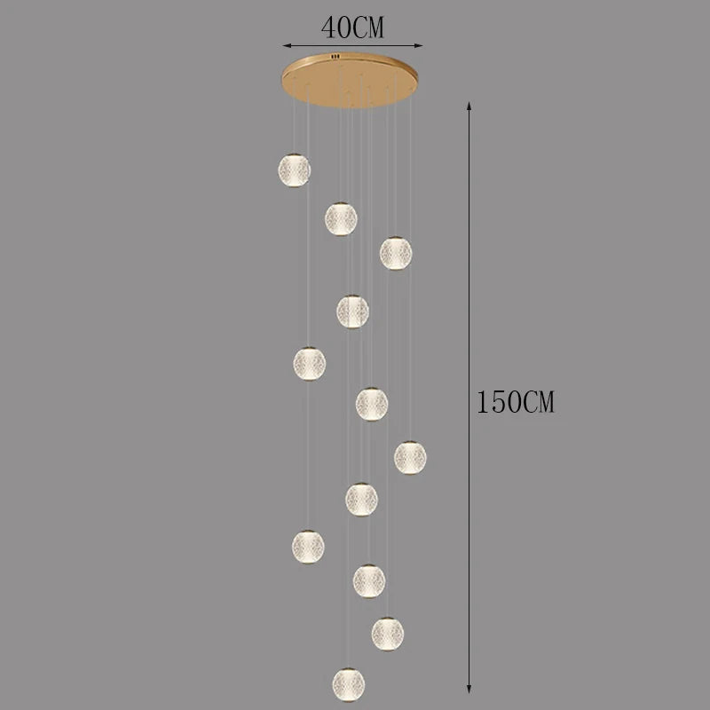 Modern Stair chandelier Pendant lights indoor lighting Ceiling lamp hanging light led Chandeliers for living room indoor lightin