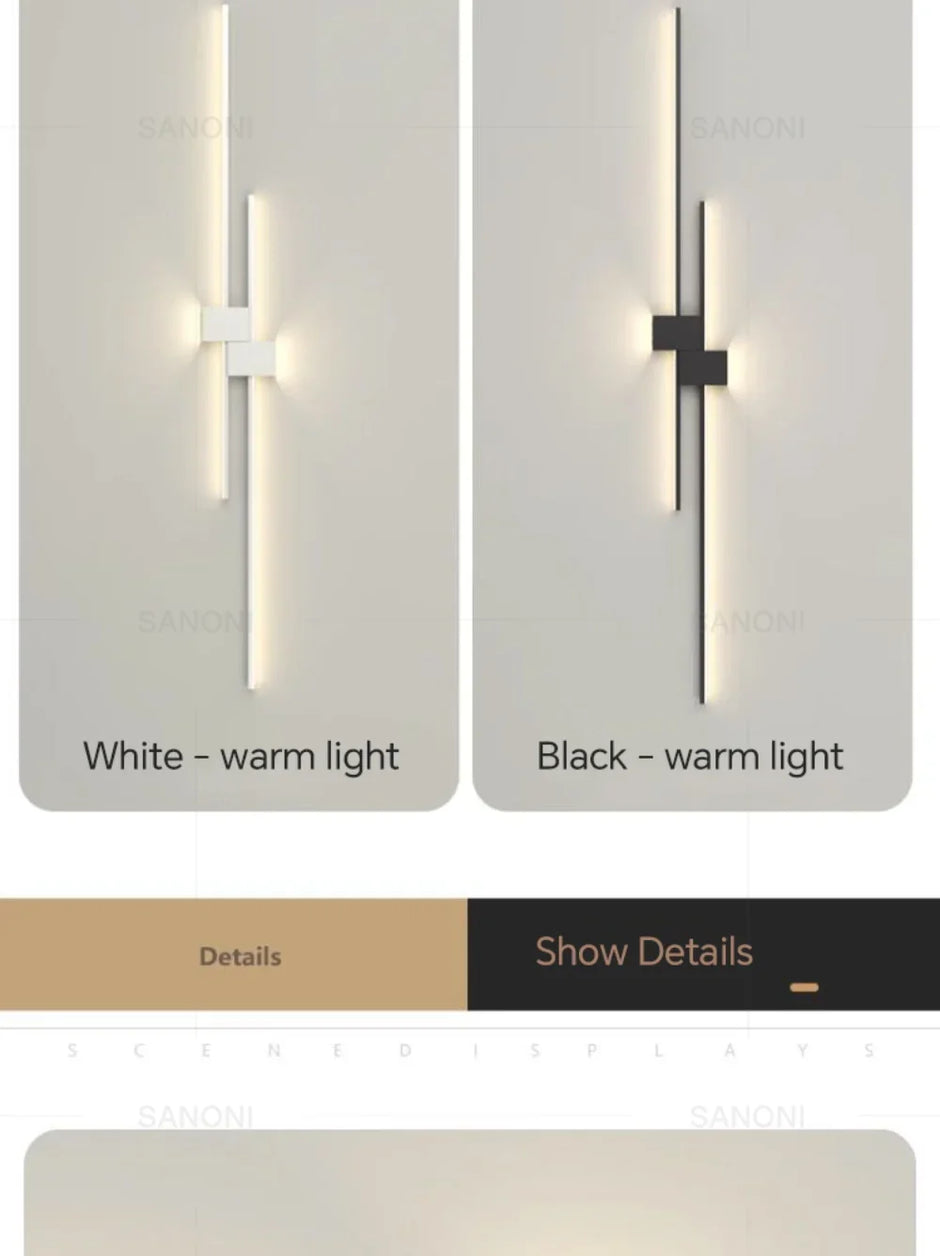 DINDALLED Modern LED Wall Lamp Bedside Sconce for Bedroom Living Room Hallway Home Decor