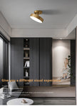 Modern LED Ceiling Light Copper Lamp For Bedroom Living Room Light Nordic Round Gold Black Entryway Corridor Aisle Decor Fixture
