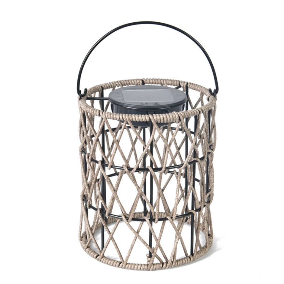 Solar Garden Light Ornaments 600mAh Imitation Rattan Lawn Projection Light Decor
