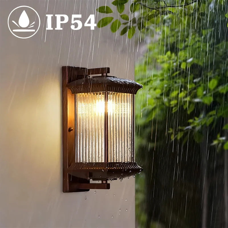 Outdoor Wall Lamps Aisle Wall Light IP54 Waterproof Corridor Balcony Modern New Chinese Villa Door Lights Porch Garden Gate Lamp