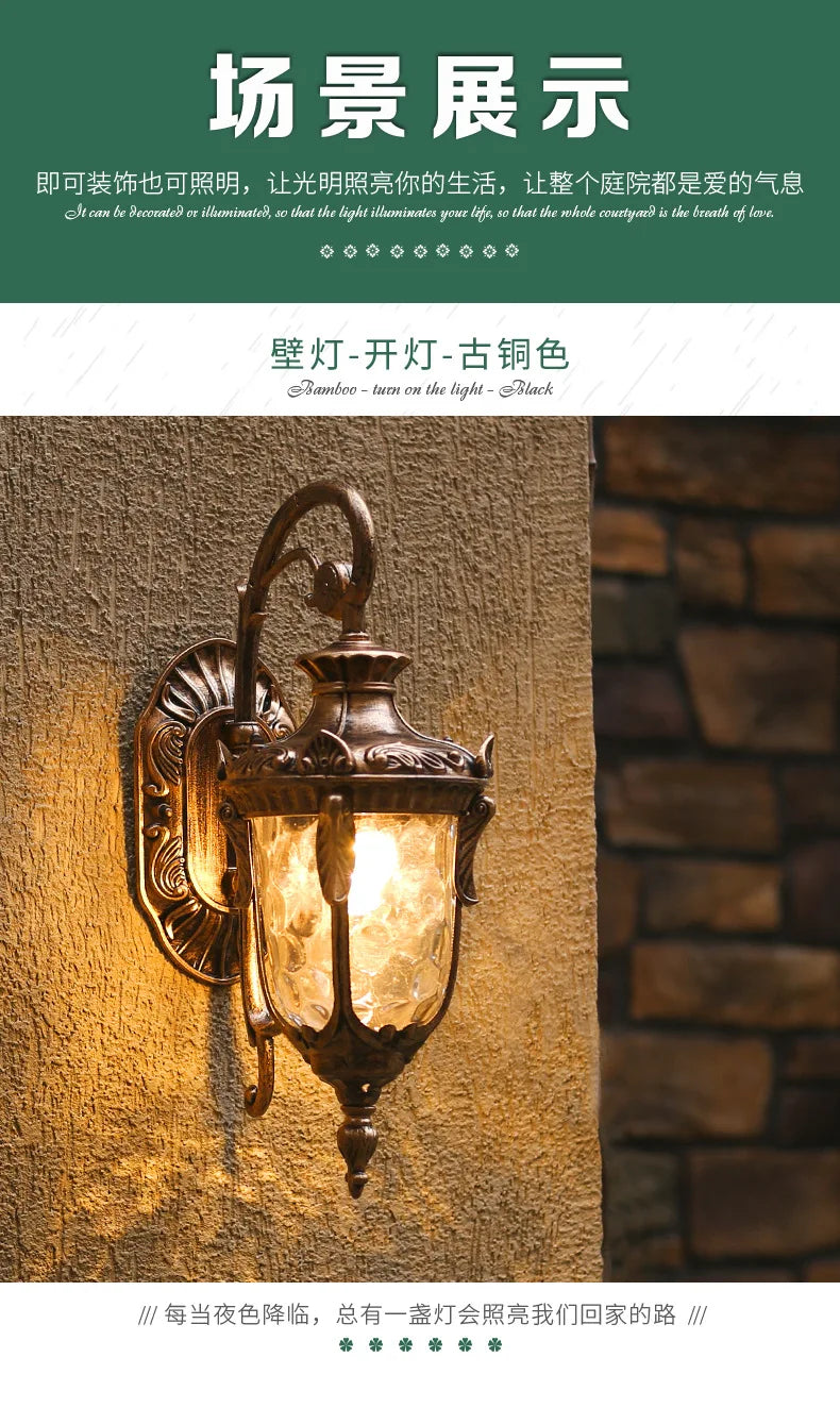 DurableEuropean Outdoor Wall Lamp Indoor And Outdoor Waterproof Led Wall Lamp Simple Corridor Gate Balcony Villa Courtyard Lamp