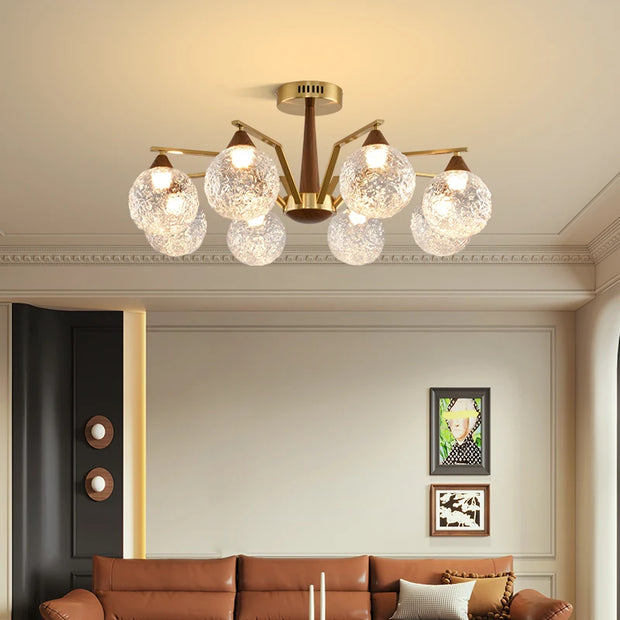 Modern LED Glass Ball Chandeliers Living Room Dining Table Salon Chandelier Bedroom Ceiling Chandelier Home Decoration Lighting