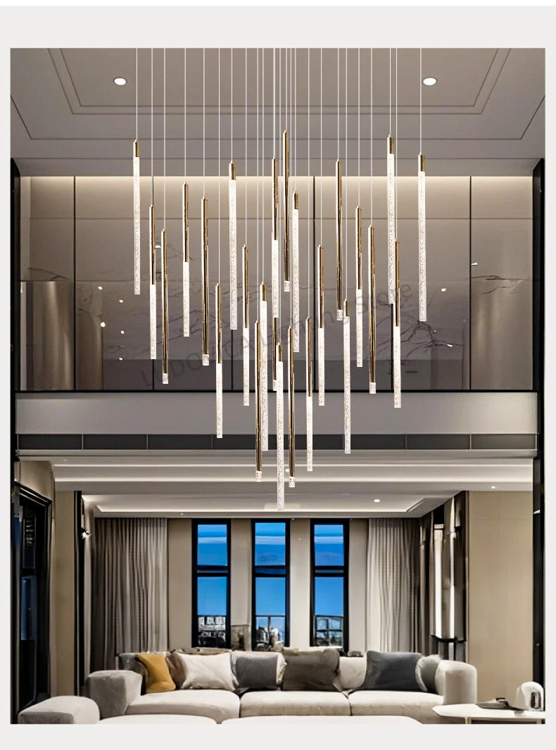 Hotel lobby LED Chandelier Villa hall Living room Crystal Chandeliers Customable High Ceilings Chandelier