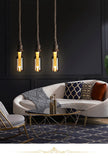 Retro Rustic Hanging Light for Bar Restaurant Decoration Hemp Rope Pendant Light E27 Bulb Glass Lampshade
