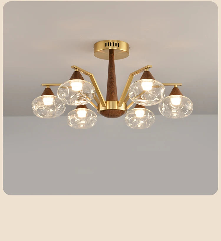 Modern LED Glass Ball Chandeliers Living Room Dining Table Salon Chandelier Bedroom Ceiling Chandelier Home Decoration Lighting