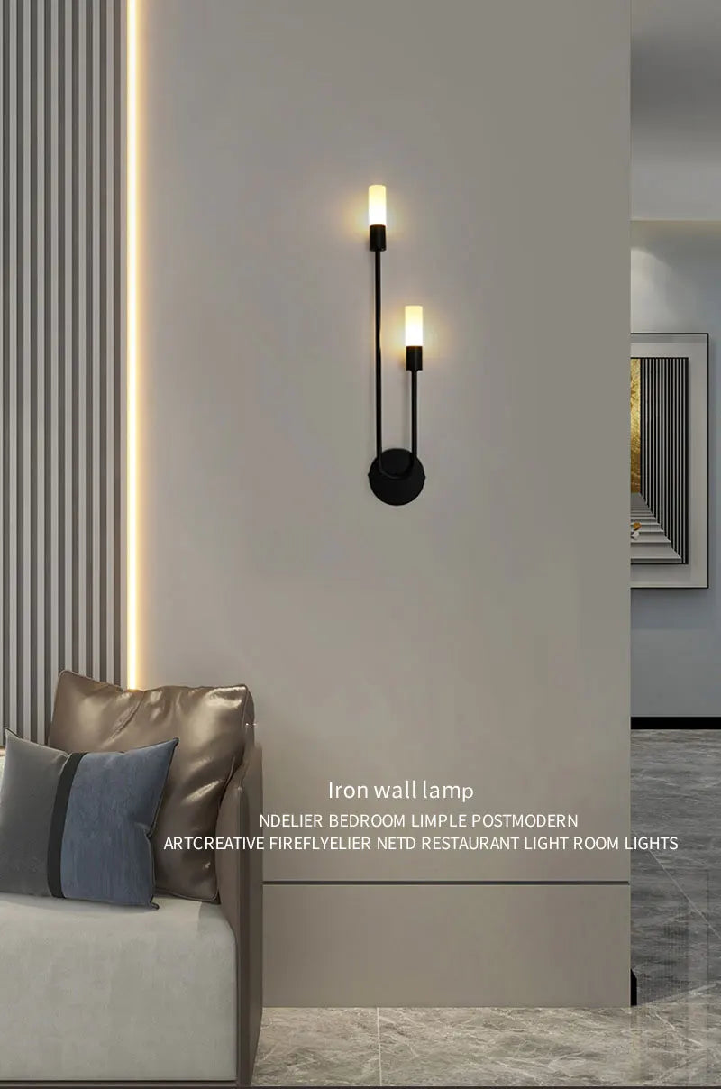 Black Gold LED Wall Lamps with G9 Light Bulb for Bedroom Bedside Interior LED Wall Lights Wall Sconce for Corridor Foyer Kitchen