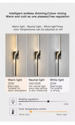 Modern LED Wall Light Minimalist Vertical Light Fixture Sleek Black Sconce For Living Room Bedroom Hallway Indoor Lighting Decor