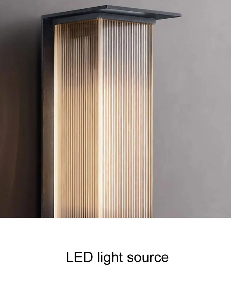 Outdoor Waterproof Wall Lamp for Courtyard Villa Entrance Garden Yard Lighting Modern Simple Style Metal+PC Light Source