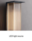 Outdoor Waterproof Wall Lamp for Courtyard Villa Entrance Garden Yard Lighting Modern Simple Style Metal+PC Light Source