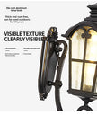 Outdoor Waterproof Wall Lamp For Garden Villa Gate Outdoor European-Style Courtyard Balcony Exterior Wall Lamp Retro Wall Lamp