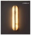 Italian Wall Lamp Natural Marble Bedside LED Light for Bedroom Villa Entryway Hallway Living Room Indoor Decorative Lighting