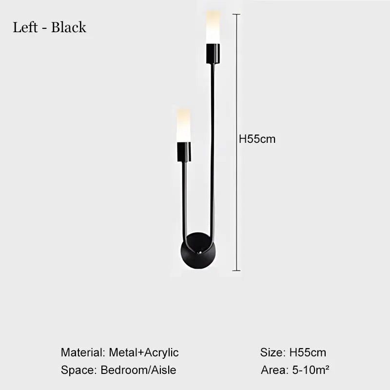 Black Gold LED Wall Lamps with G9 Light Bulb for Bedroom Bedside Interior LED Wall Lights Wall Sconce for Corridor Foyer Kitchen