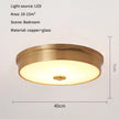 Nordic Modern Copper LED Ceiling Lights Fixtures Kitchen Hallway Balcony Round Ceiling Lamps Minimalist Lampara Gold Lighting