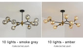 LED Glass Ball Chandelier Pendant Light for Indoor Decorative Lighting - Living Room Bedroom Dining Room