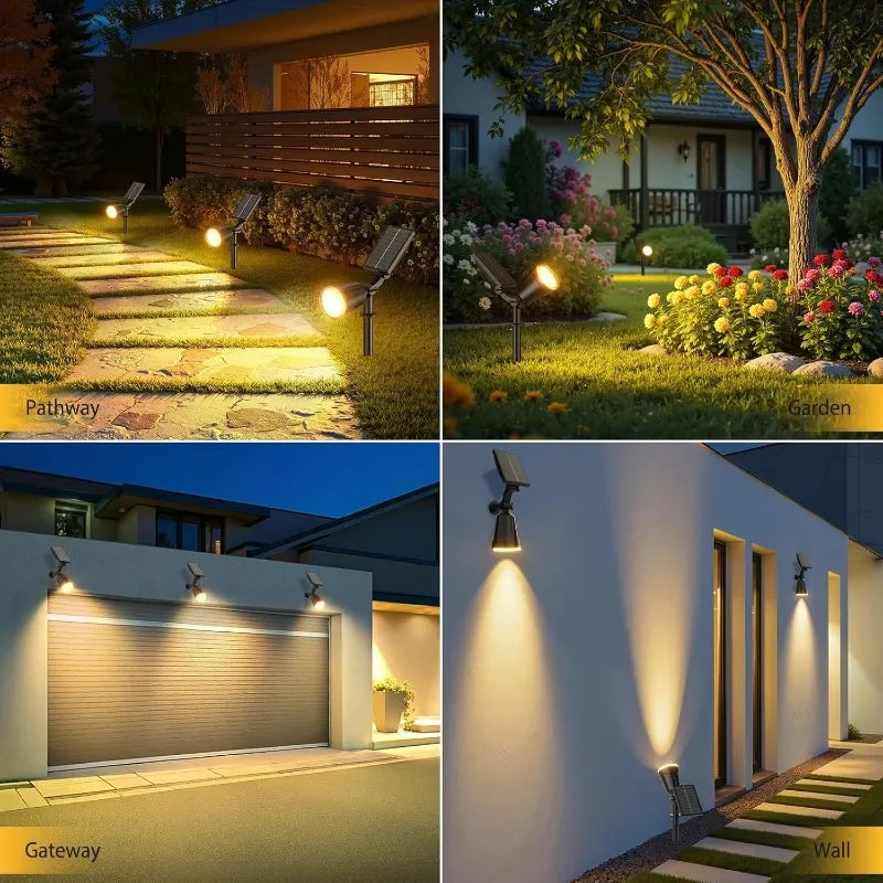 9LED Solar Powered Lights Outdoor Garden Waterproof IP65 Wall Lamps Motion Sensor Light Spotlight Path Yard Lawn Landscape Decor