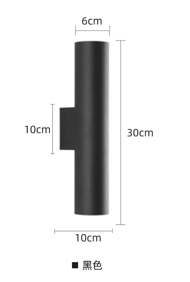 Minimalist Double Headed Cylindrical Wall Lamp Modern Indoor Lamps Background Wall Hallway Bedroom Light Up and Down Luminous