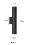 Minimalist Double Headed Cylindrical Wall Lamp Modern Indoor Lamps Background Wall Hallway Bedroom Light Up and Down Luminous