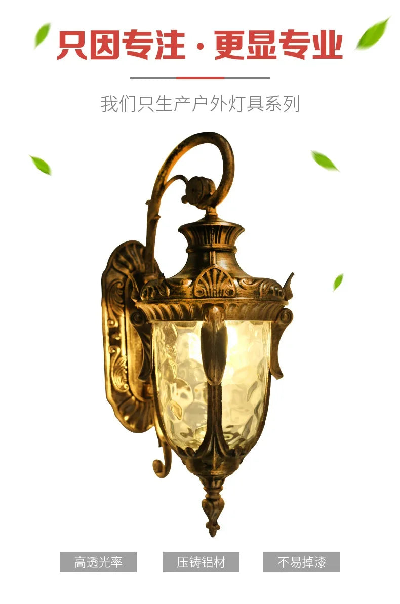 DurableEuropean Outdoor Wall Lamp Indoor And Outdoor Waterproof Led Wall Lamp Simple Corridor Gate Balcony Villa Courtyard Lamp