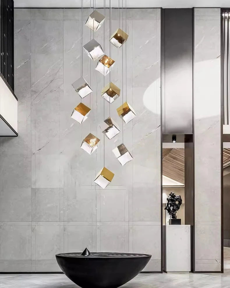 Nordic home decoration, stair chandelier, living room and dining room Pendant lights, ceiling light, indoor lighting