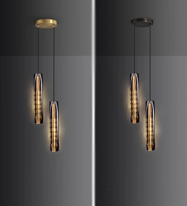 Nordic Minimal LED Pendant Lights Tubes Shaped Chandeliers Home Decor Dinning Living Rooms Villa Island Counter Lighting Fixture