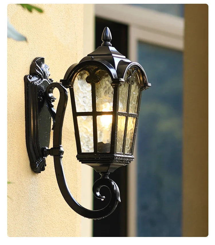 Outdoor Waterproof Wall Lamp For Garden Villa Gate Outdoor European-Style Courtyard Balcony Exterior Wall Lamp Retro Wall Lamp