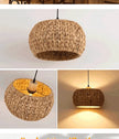 Wicker Rattan Pendant Lamp Teahouse Homestays Decorative Pastoral Retro Pendant Light Kitchen Corridor Bedroom Dining Chandelier