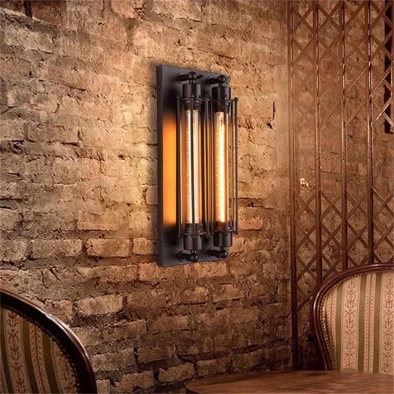 WPD Indoor Wall Lamps Fixtures LED Black Light Classical Lighting Loft  Sconces for Home Bar Cafe