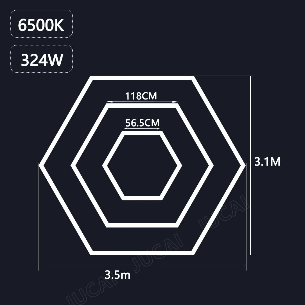 6500K  LED tube combination rectangular sleeve lamp made of PC material,lightweight For garage light,barber shop bedroom