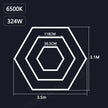 6500K  LED tube combination rectangular sleeve lamp made of PC material,lightweight For garage light,barber shop bedroom