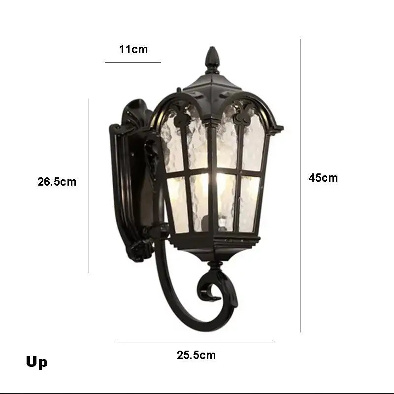 European Style Roman Outdoor Wall Lamp LED Retro Garden Lighting for Residential Villa Door