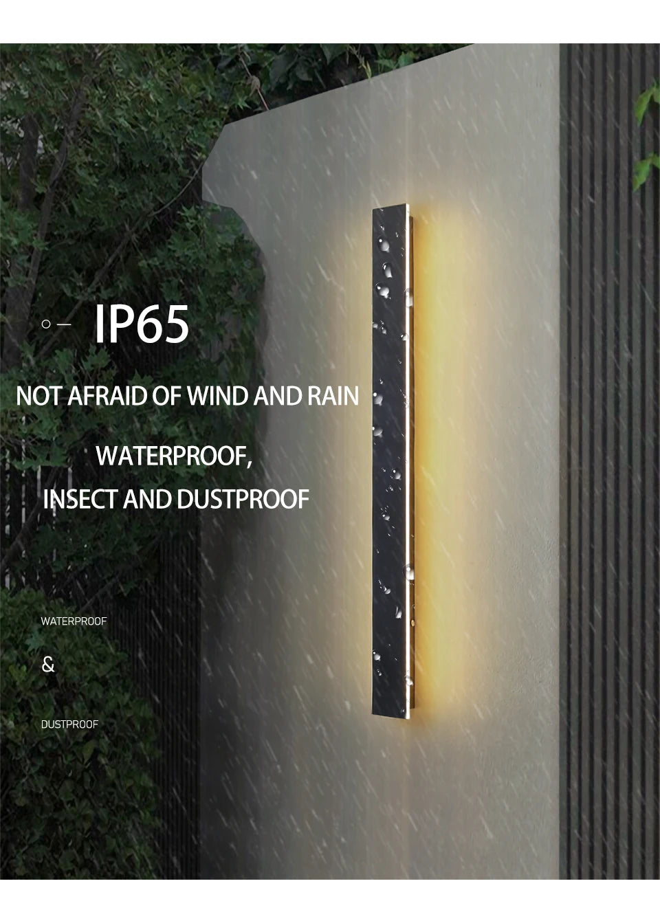 Long Wall Light Outdoor Lighting Waterproof Ip65LED Garden Country Villa Balcony Light Lnterior Wall Bedroom Living Room Light