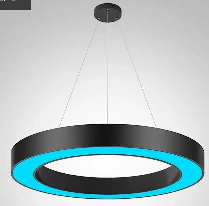 LED round Ring Chandelier Industrial Style for Office Shop Lobby Circle Engineering Lighting Fixture