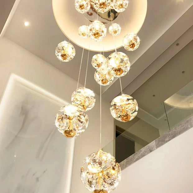 Modern home decoration crystal chandelier, stair Pendant lamp, living room Pendant lights, interior lighting