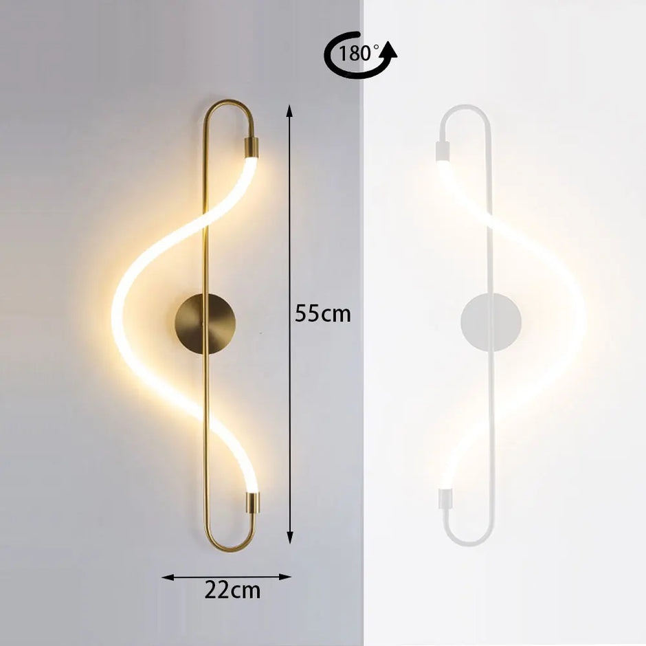 TINLAIBOR Minimalist designer's Wall lamp Living room Background wall Staircase decoration music notation Wall lamps Bedhead