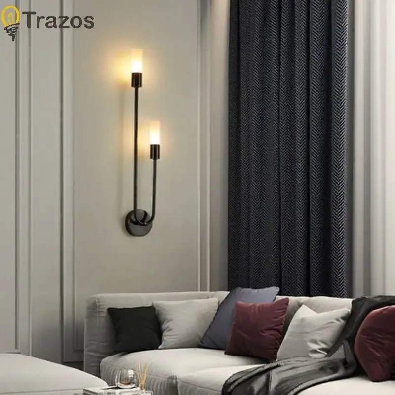 Nordic LED Wall Lights with G9 Light Bulb Hardwired AC85-265V Indoor LED Wall Lamps Bedroom Wall Sconce for Kitchen Corrdior
