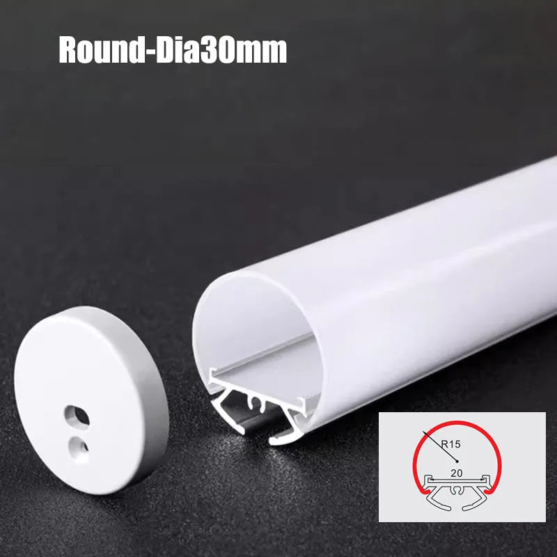 270 Luminescence Circular Led Aluminum Profile 20/30/40Mm Led Channel Diffuser Linear Bar Light Long Strip Pendant Lamp Tubes