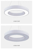 LED round Ring Chandelier Industrial Style for Office Shop Lobby Circle Engineering Lighting Fixture