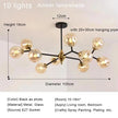 LED Glass Ball Chandelier Pendant Light for Indoor Decorative Lighting - Living Room Bedroom Dining Room