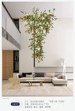 Living room chandelier ginkgo leaf branch lamp duplex floor villa stairs dining room lamp
