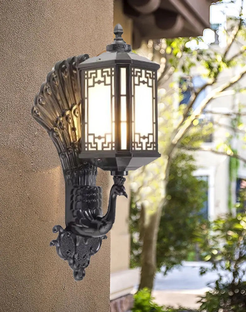 European Style Outdoor Entrance Villa Balcony Waterproof Retro Courtyard Terrace Wall Light