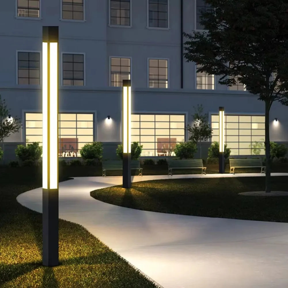 30W IP65 Waterproof Light Emitting Diode Garden Light Modern Outdoor Lighting Column Light Aluminum Popular Column