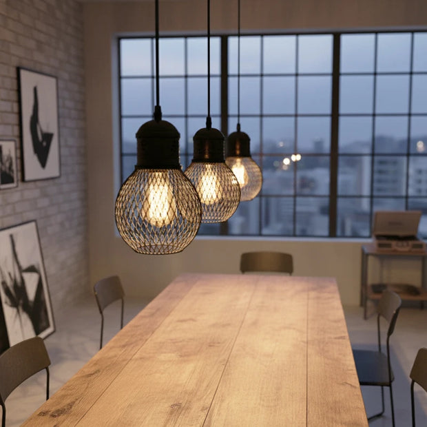 Vintage restaurant pendant light corridor cement column forged iron lampshade LED E27 coffee shop home decoration pendant light