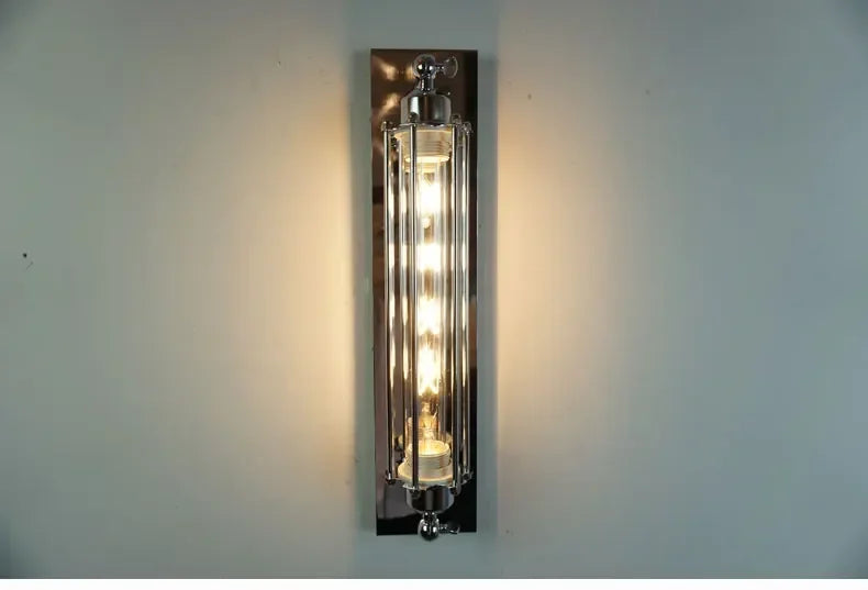 American Industrial Electroplated silver Vintage Wall Lamp 8W Led Wall Light Bedroom Cafe Restaurant Bedside Wall Light
